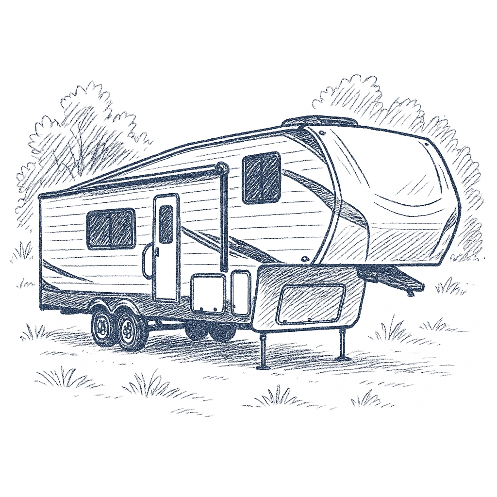 Fifth Wheel RV illustration