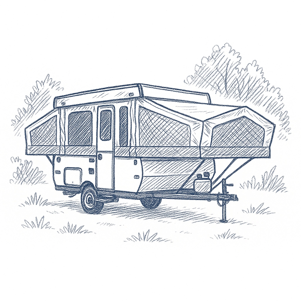 Pop up Camper illustration