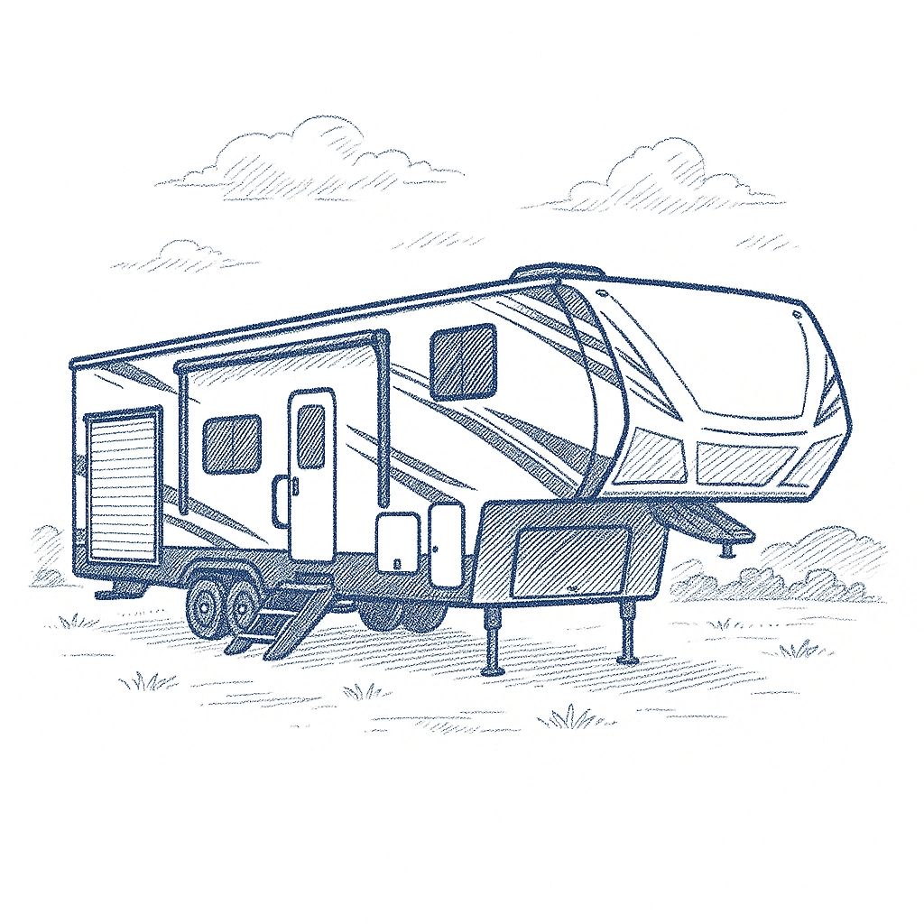 Toy Hauler RV illustration