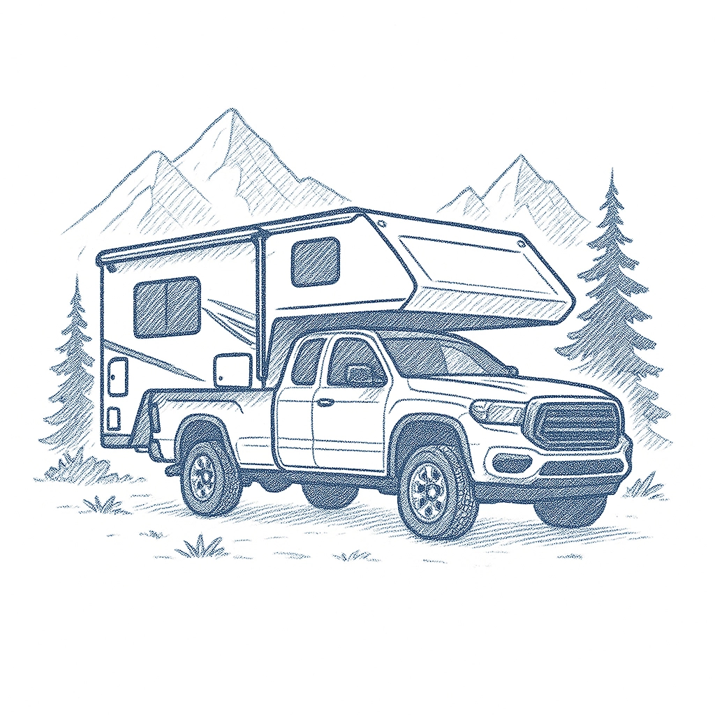 Truck Camper illustration